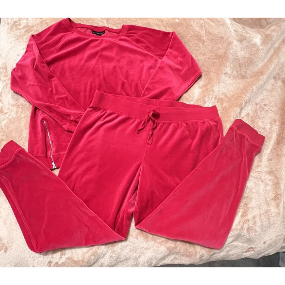 Attention Velour Comfy Tracksuit Red Size XL Y2K Streetwear Athleisure